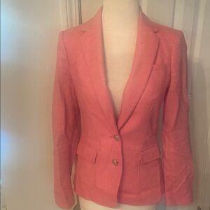 Banana Republic Pink Blazer with Notched Lapel and Fitted Silhouette
